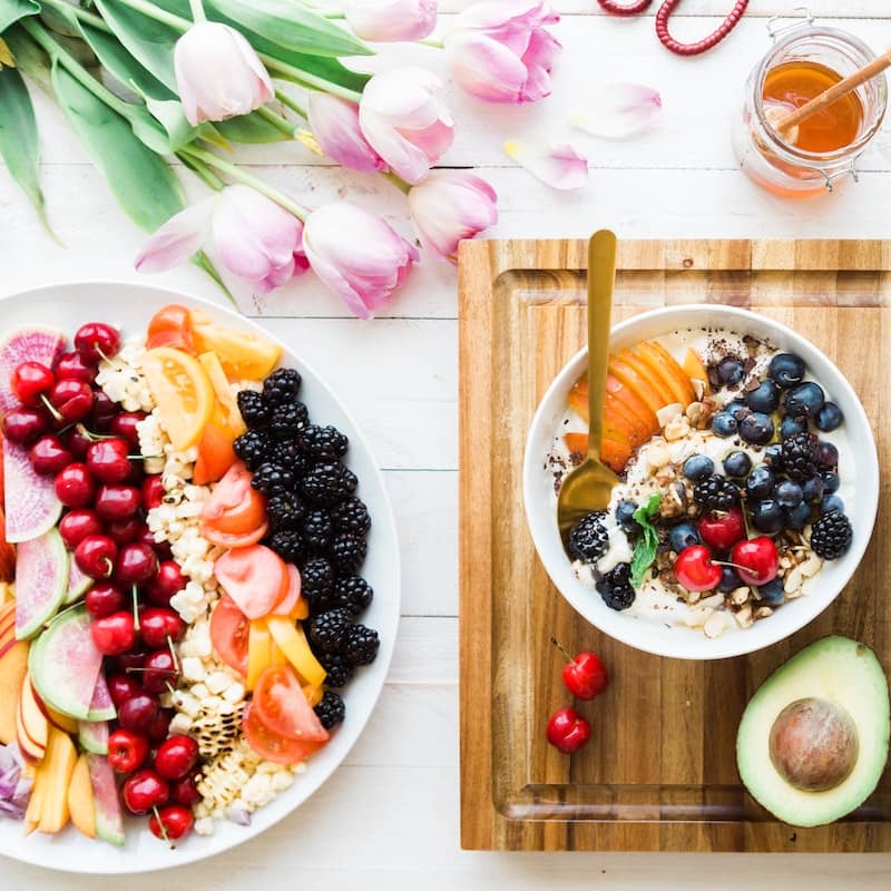 Photo of arranged food